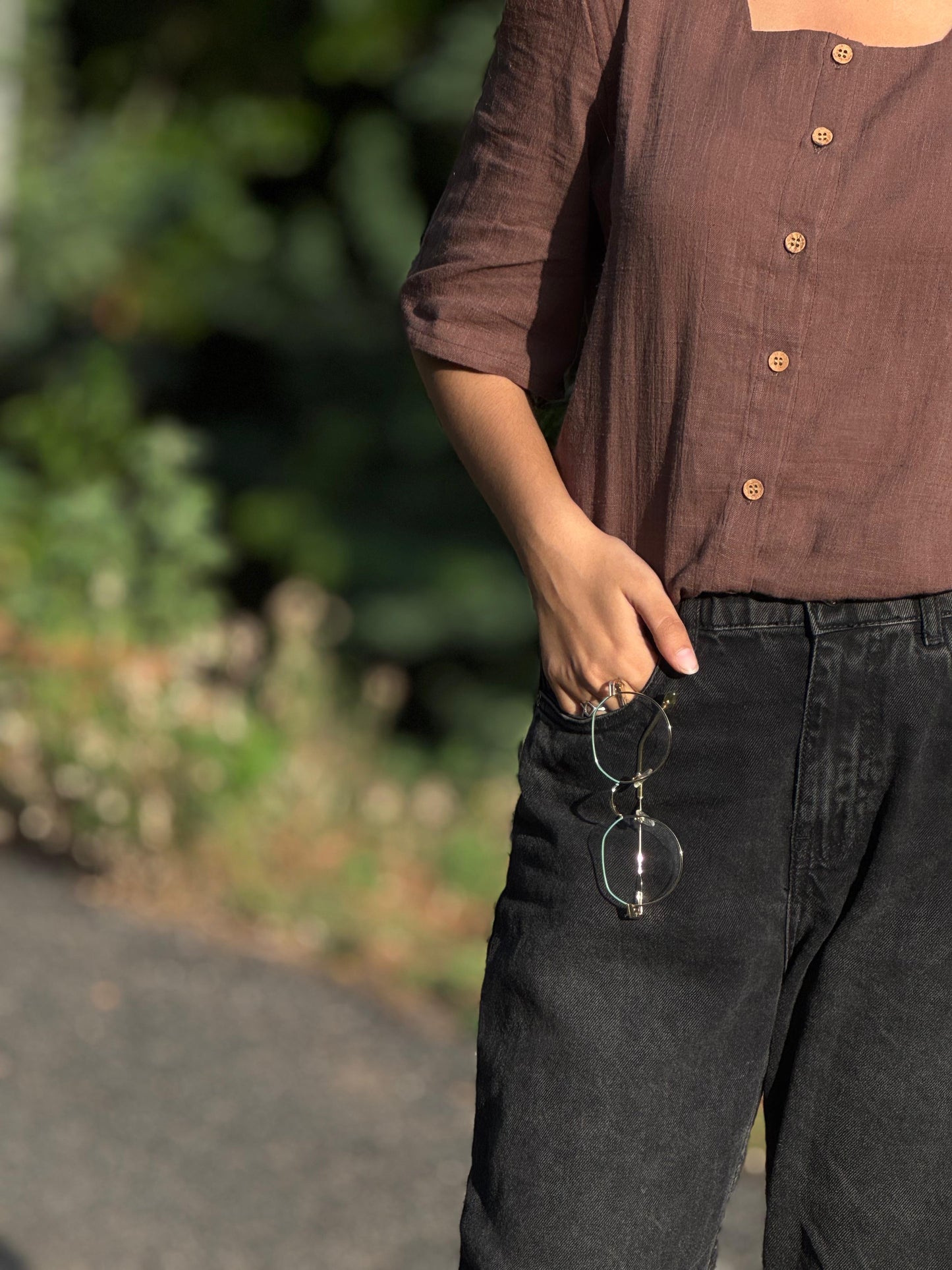 Cotton Linen Crop Top