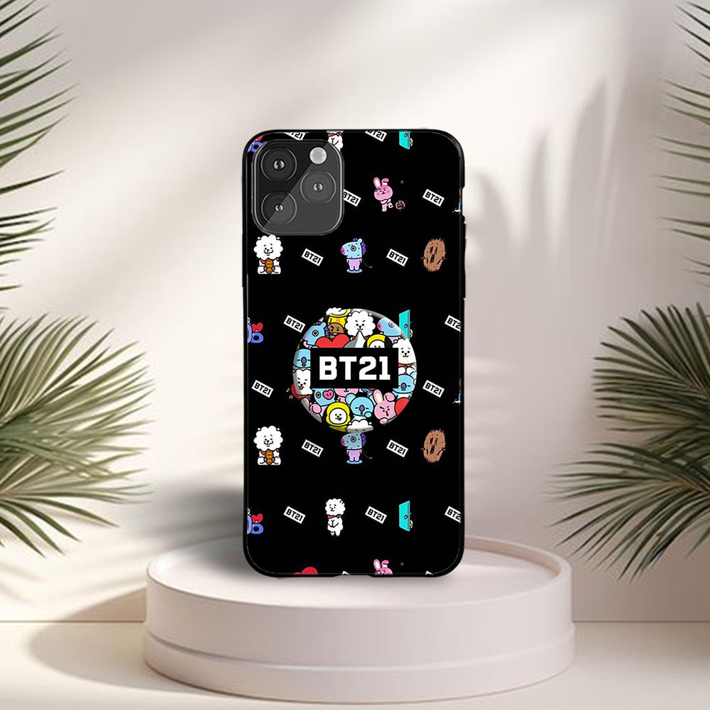 BTS BT21 Black Pattern