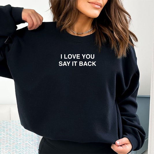 I Love You Printed Unisex Oversized Sweatshirt