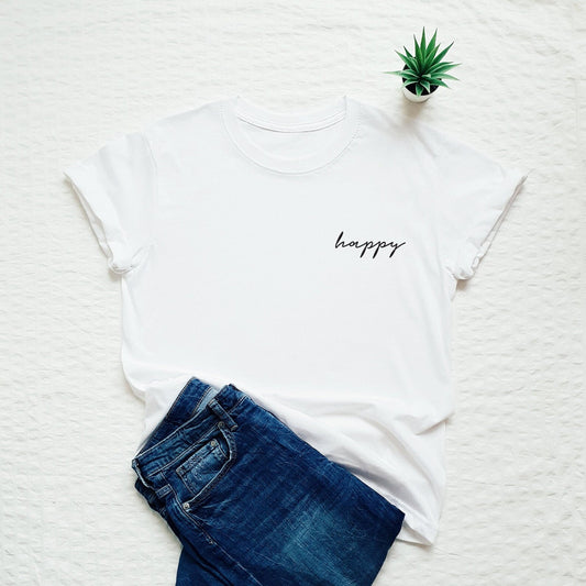 Happy Printed Unisex T-Shirt