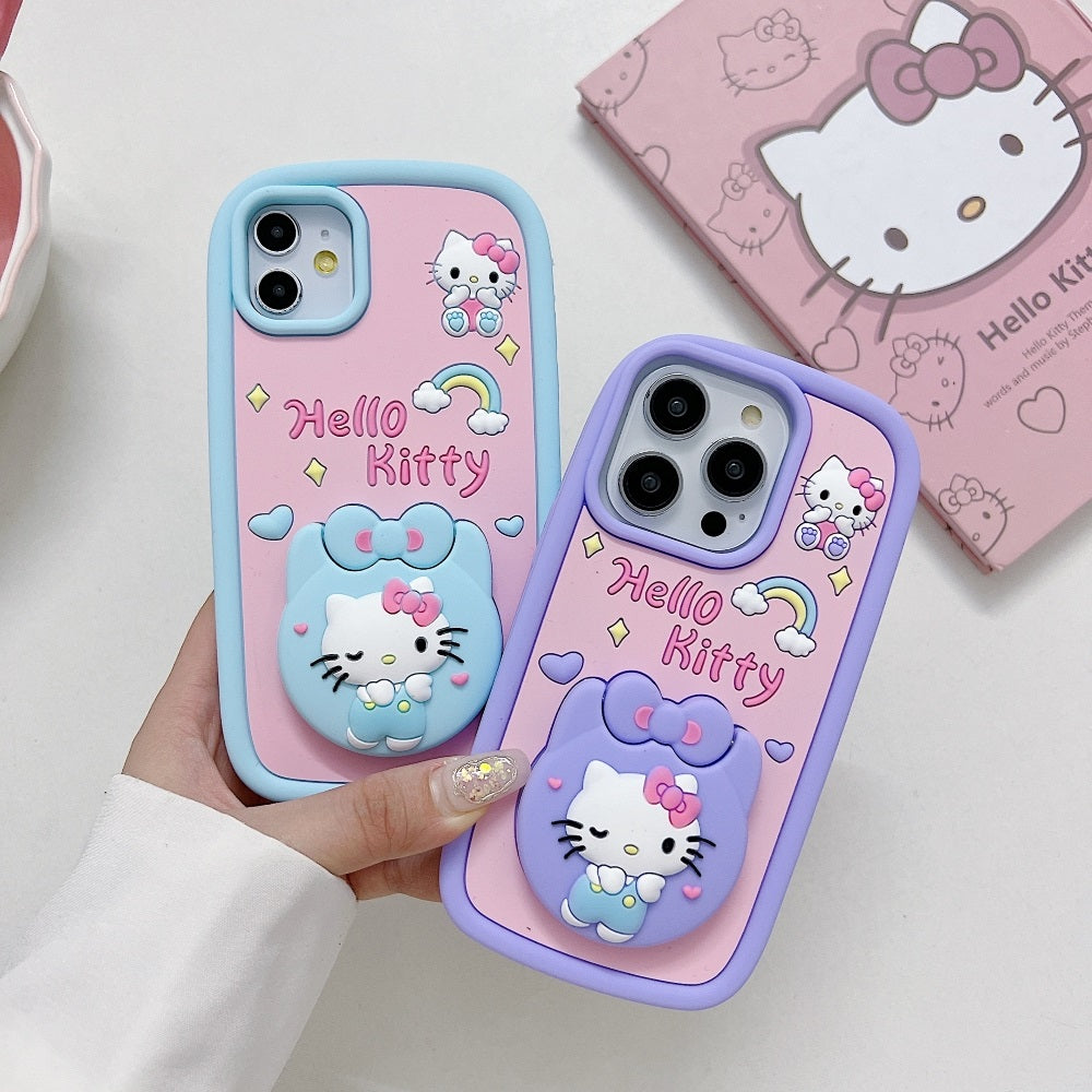 Bow Cat Flip Mirror Phone Case