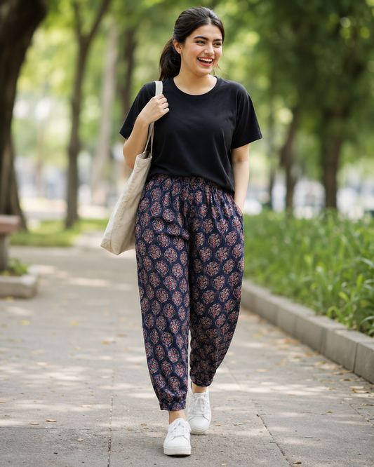 Women's Cotton Printed Pants – Everyday Cotton Comfort