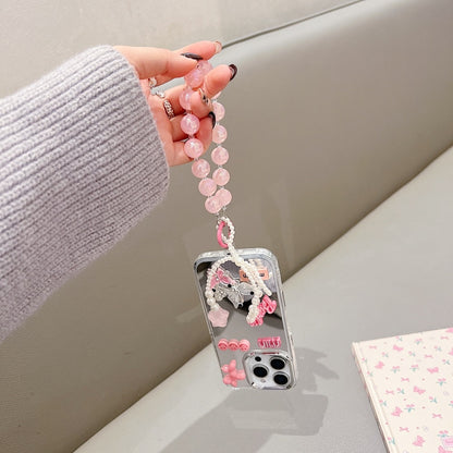 3D Creative Toy Graphic Mirror Phone Case With Charm