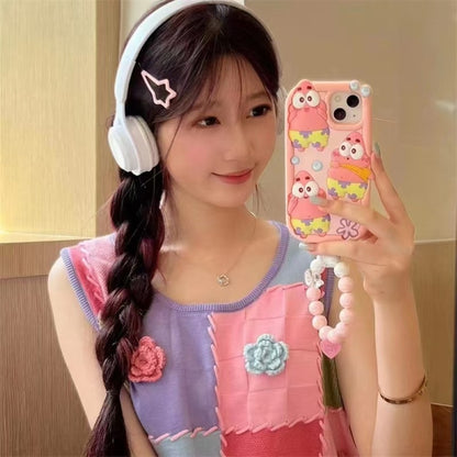 Cartoon Star Silicone Phone Case With Bracelet