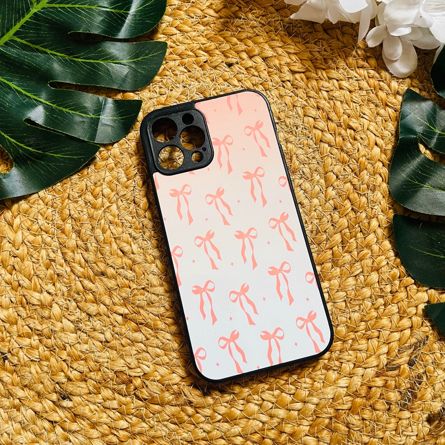 Gradient Pink Bows Girly Phone Case