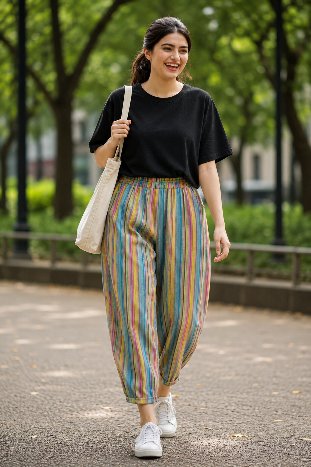 Women's Cotton Printed Pants – Everyday Cotton Comfort