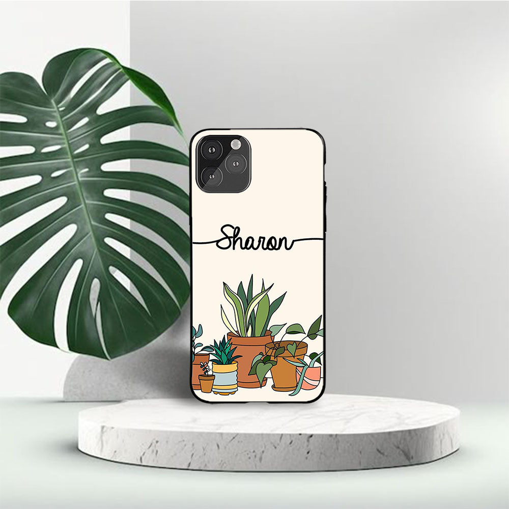 Evergreen Flower Design  Name Case