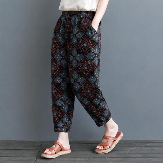 Women's Cotton Hand Block Printed Pants – Everyday Cotton Comfort