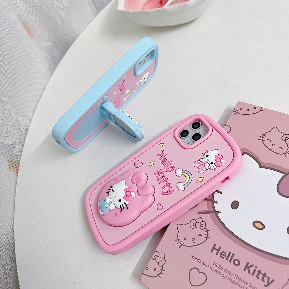 Bow Cat Flip Mirror Phone Case
