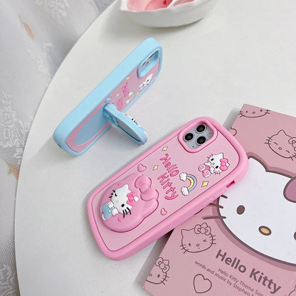 Bow Cat Flip Mirror Phone Case
