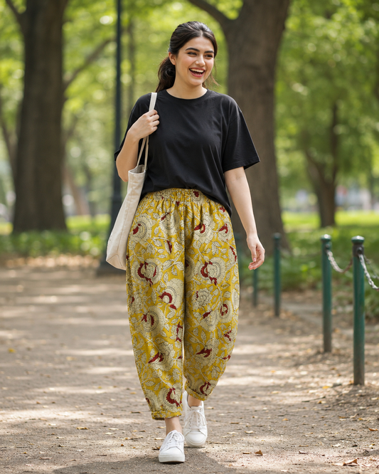 Women's Cotton Printed Pants – Everyday Cotton Comfort