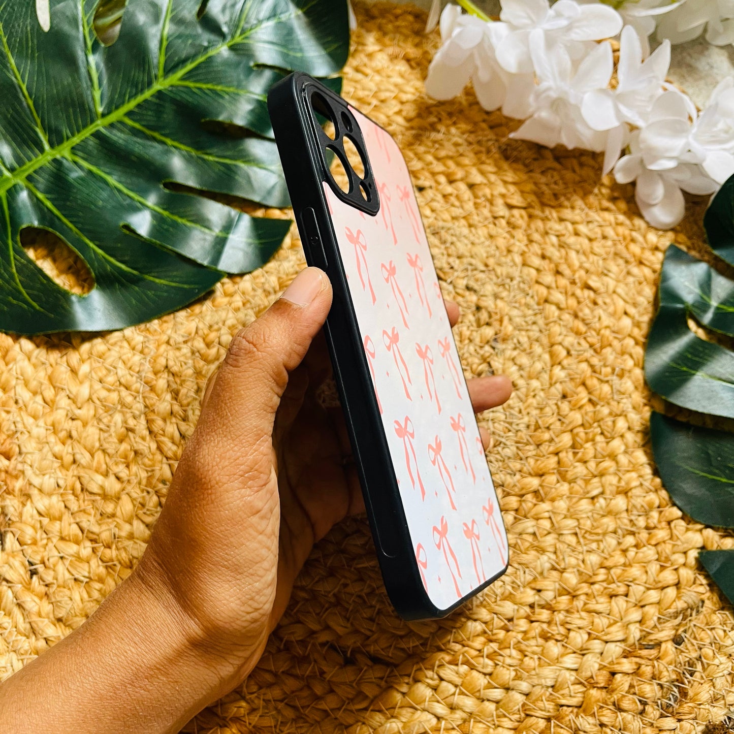 Gradient Pink Bows Girly Phone Case