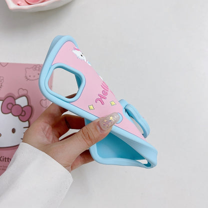 Bow Cat Flip Mirror Phone Case