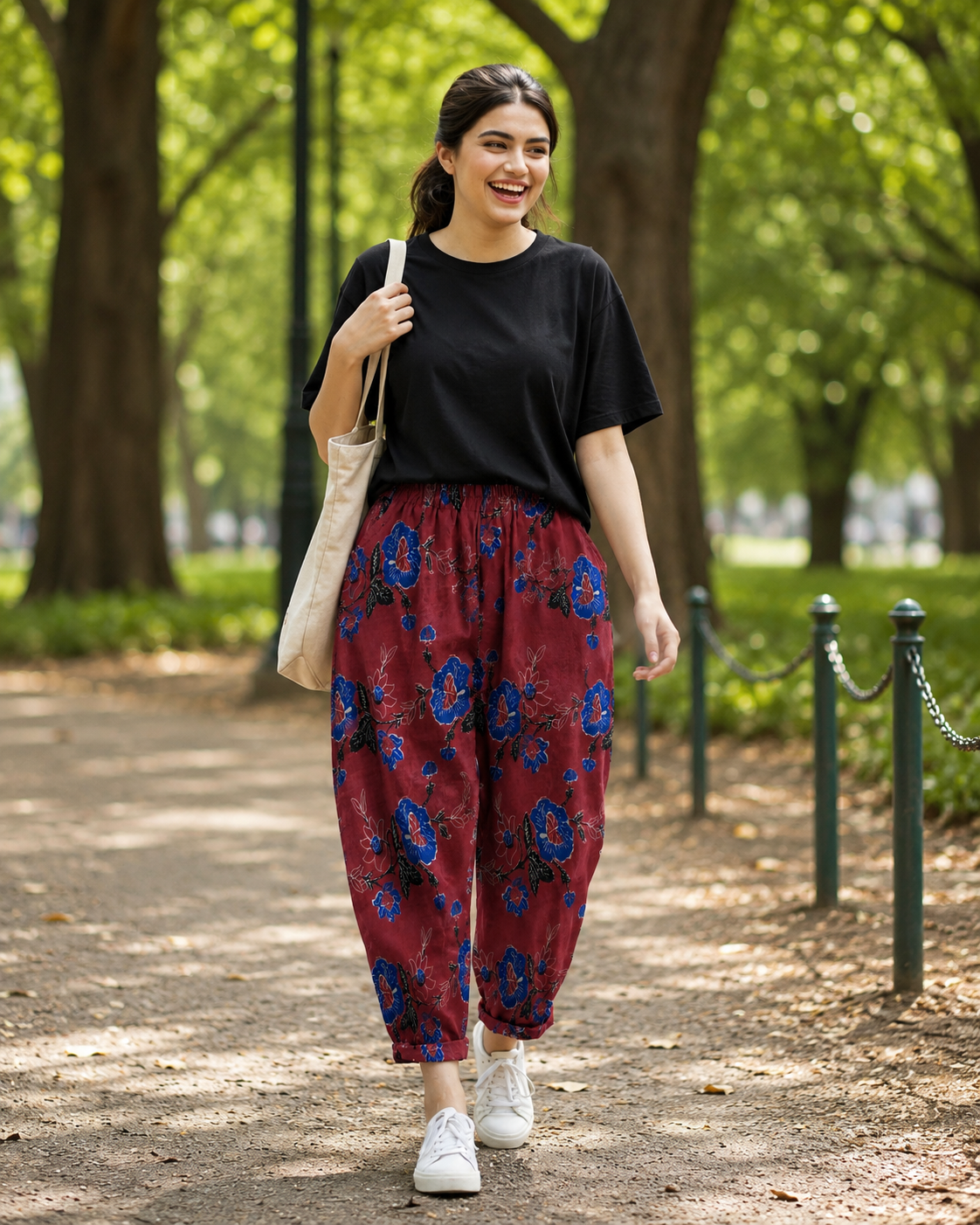 Women's Cotton Printed Pants – Everyday Cotton Comfort
