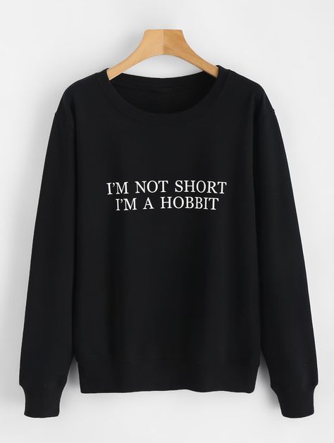 I'm Not Short Printed Unisex Oversized Sweatshirt