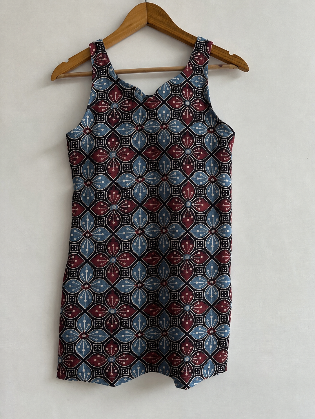 Hand Block Printed Premium Cotton Sleeveless Kurti