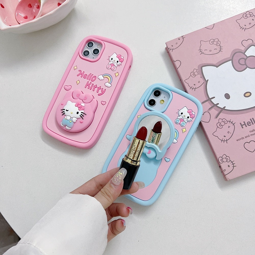 Bow Cat Flip Mirror Phone Case