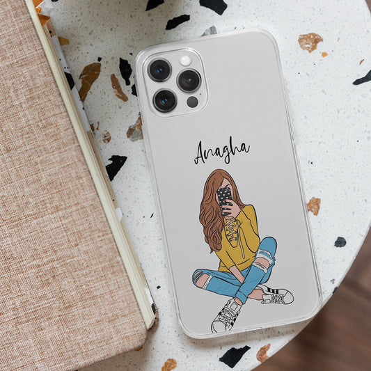 Girly Name Transparent Silicone case
