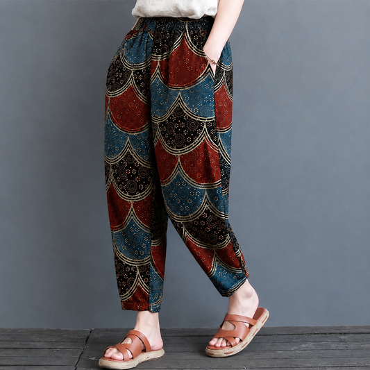 Women's Cotton Hand Block Printed Pants – Everyday Cotton Comfort