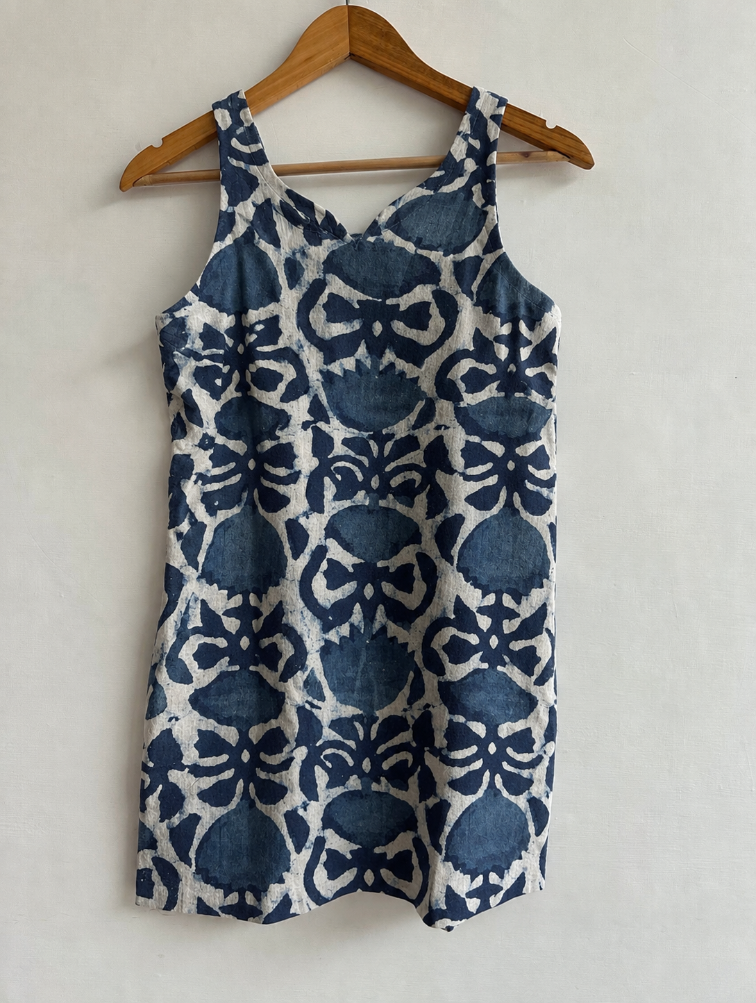 Hand Block Printed Premium Cotton Sleeveless Kurti