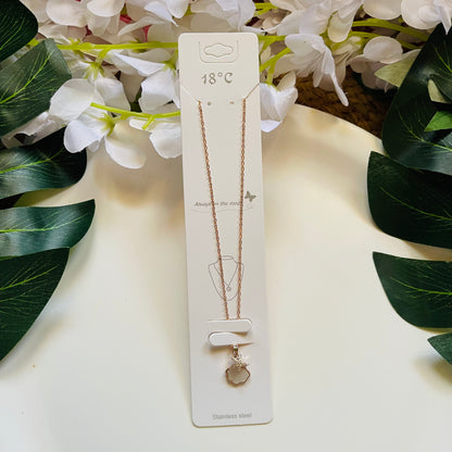 Star Cloud Rose Gold Stone Work Neckpiece