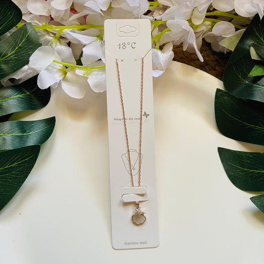 Star Cloud Rose Gold Stone Work Neckpiece