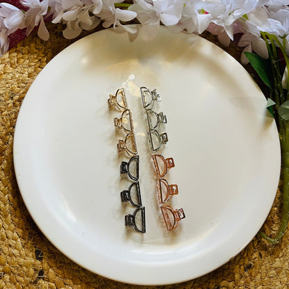 D Shape Mini Metal Hair Claw