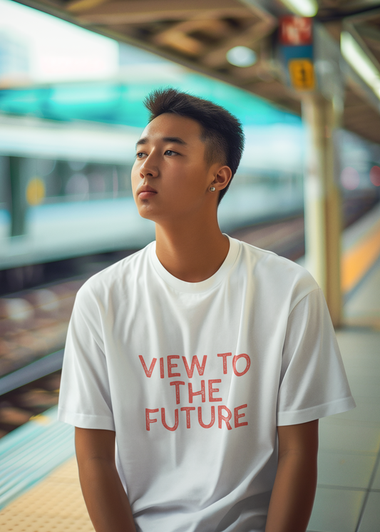 View to the future Oversized  Printed Tshirt Unisex