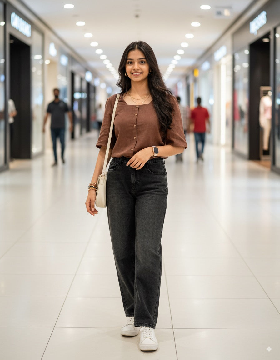 Cotton Linen Crop Top