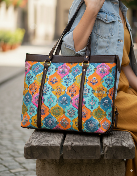 Hand Block Printed Hand Bag