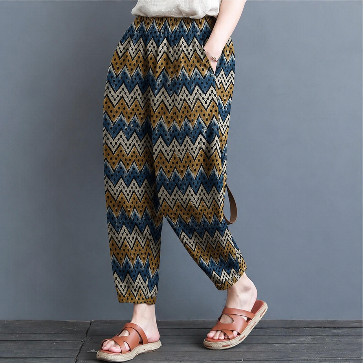 Women's Cotton Hand Block Printed Pants – Everyday Cotton Comfort