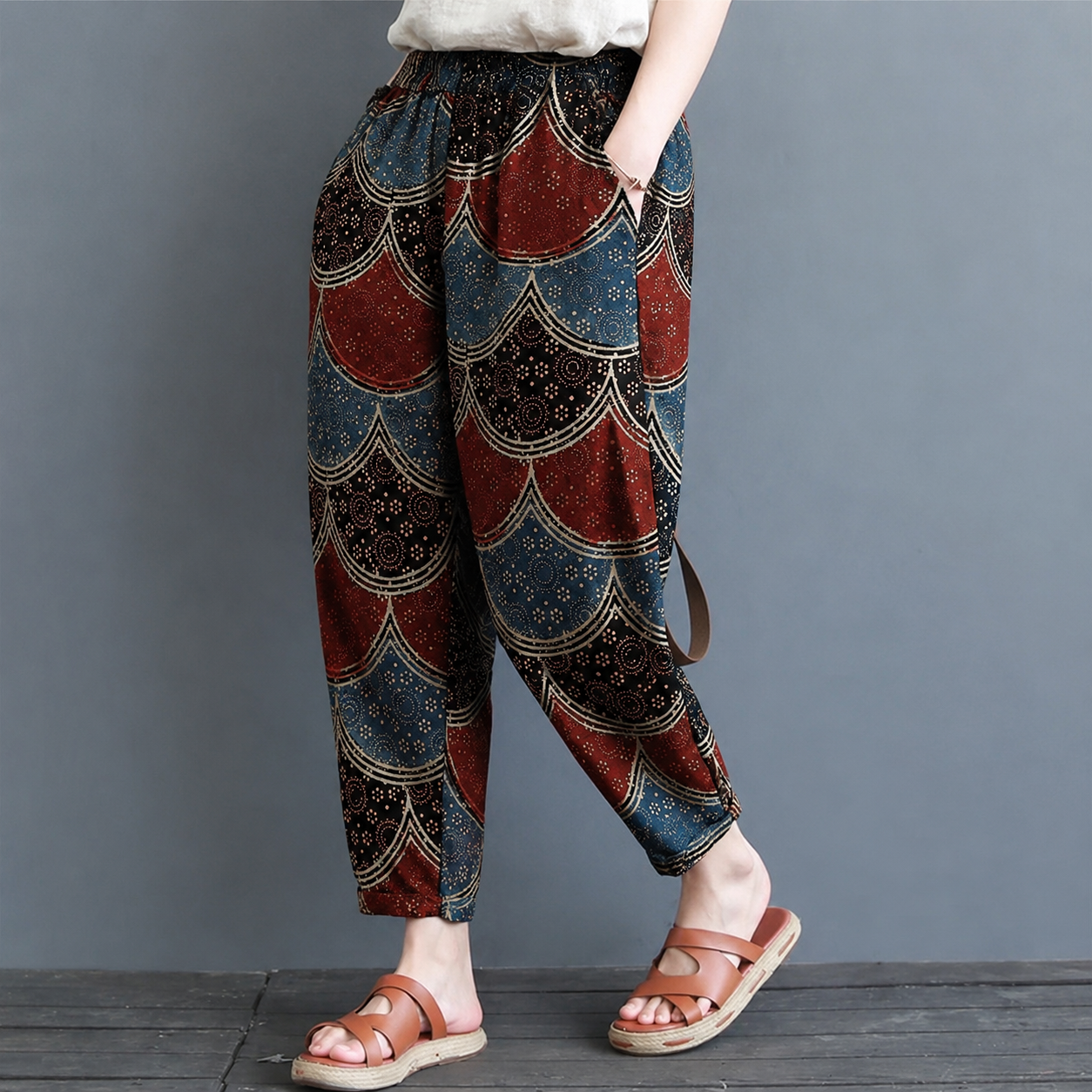 Women's Cotton Hand Block Printed Pants – Everyday Cotton Comfort