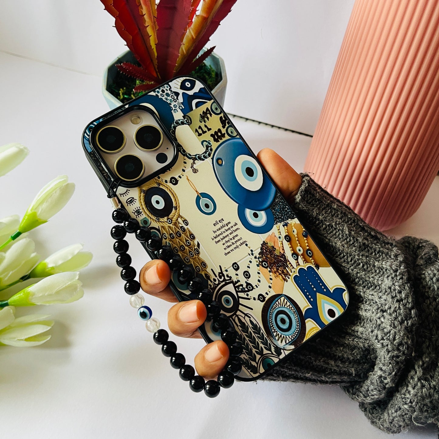 Evil Eye With Charm Protective Phone Case