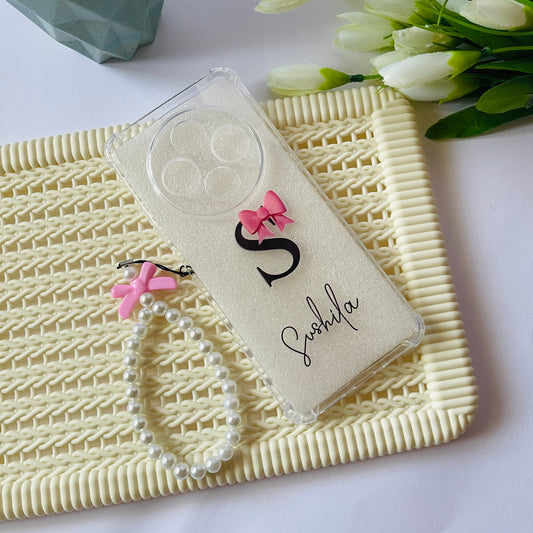 Bow Customised Name Charm Phone Case