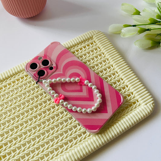 Pink Sweetheart Clear Phone Case With Phone Charm