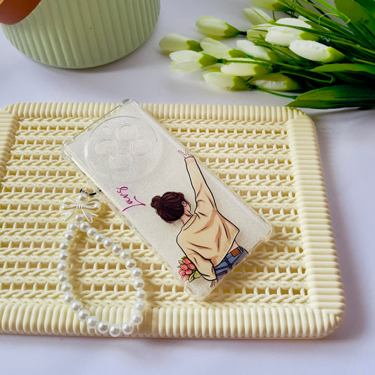 Chic Girl Customised Name Charm Phone Case