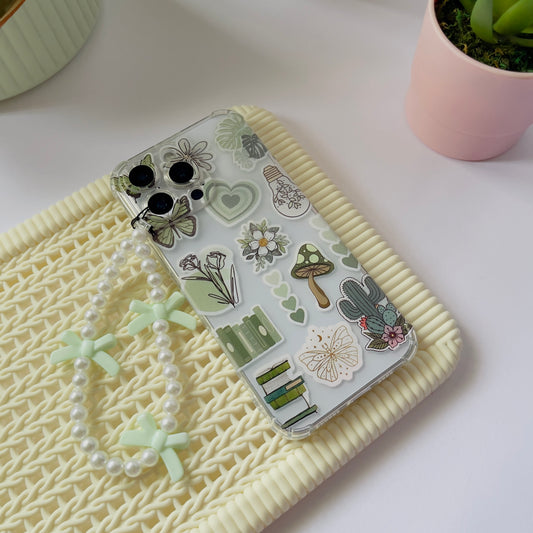 Green Aesthetic Charm Phone Case
