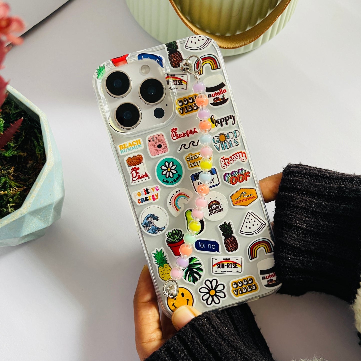Aesthetic design Printed Chain Phone Case