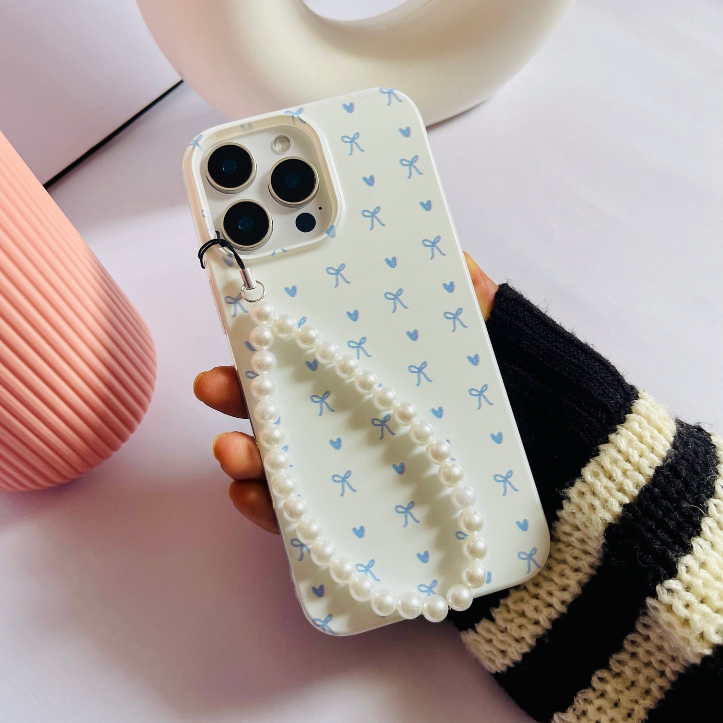 Cute Mini Bow On White Charm Phone Case