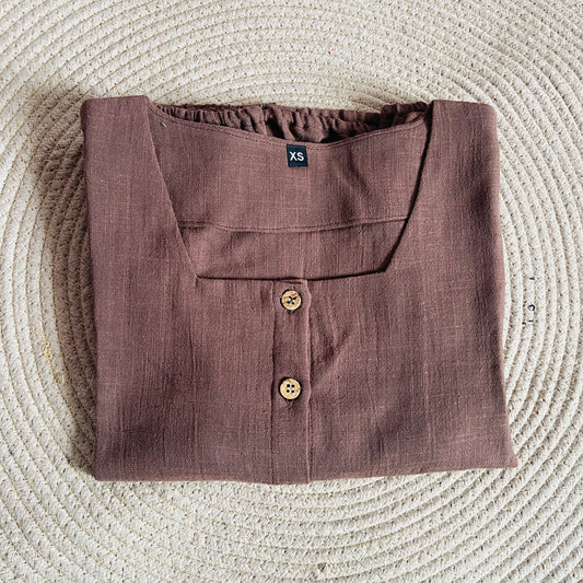 Cotton Linen Crop Top