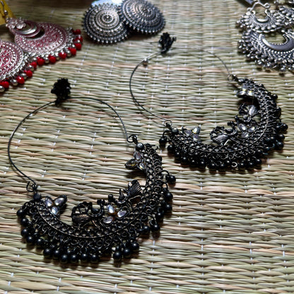 Traditional Oxidized Earring