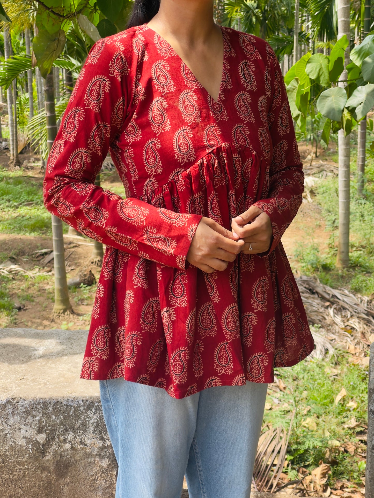 Pure Cotton Alia Cut Short Kurti