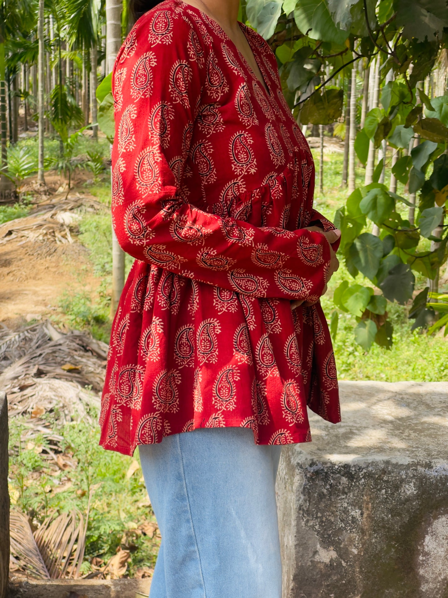 Pure Cotton Alia Cut Short Kurti