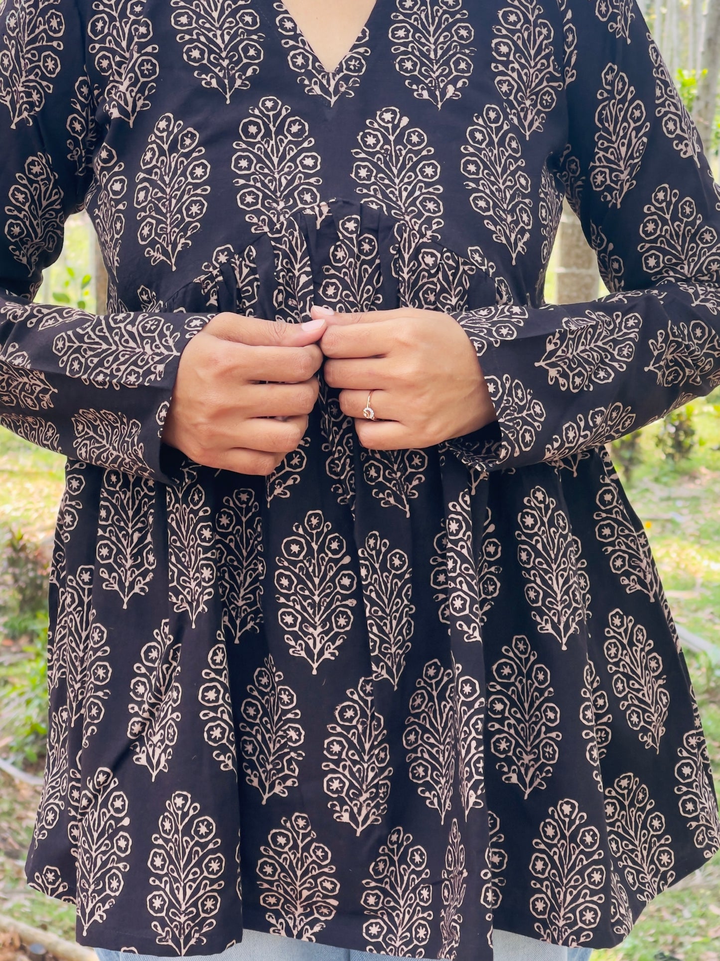Pure Cotton Alia Cut Short Kurti