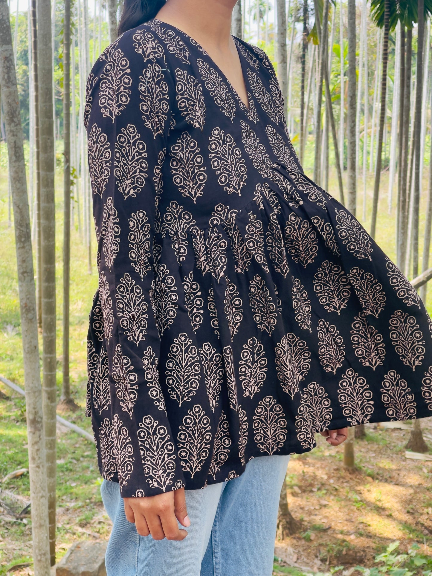 Pure Cotton Alia Cut Short Kurti