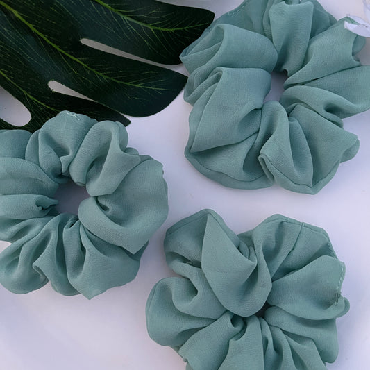 Water Leaf Georgette Scrunchies