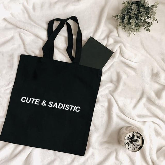Cute & Sadistic Printed Tote Bag
