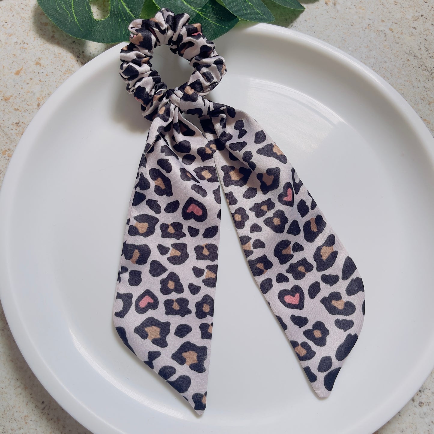 Leopard Premiun Satin scarf Scrunchies