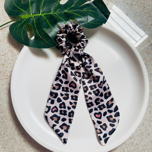 Leopard Premiun Satin scarf Scrunchies