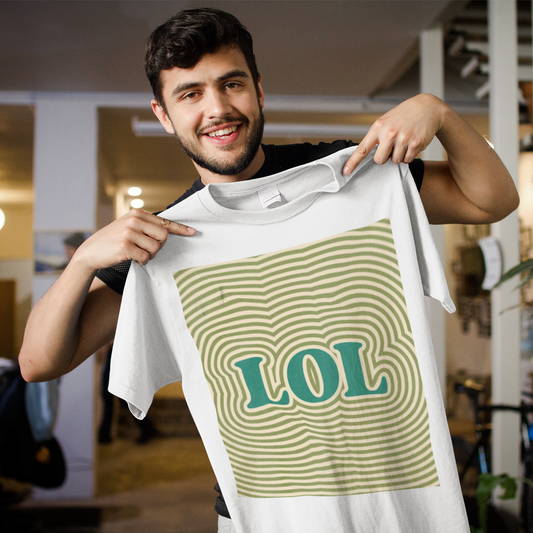 LoL Oversized White Printed Tshirt Unisex